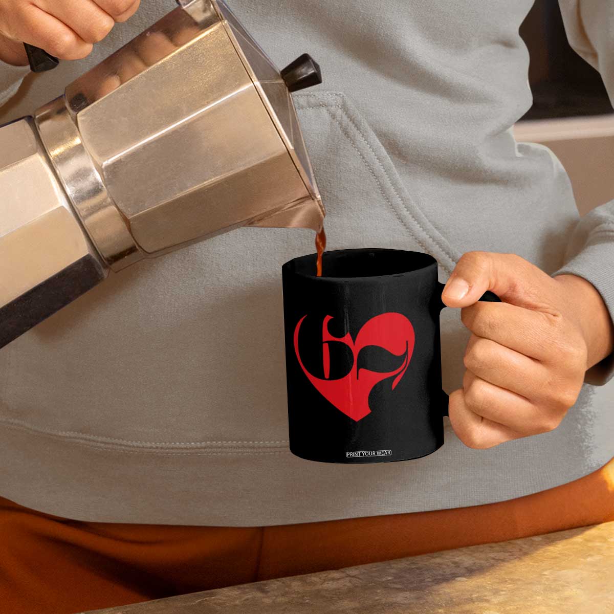 Funny Six Seven 67 Meme Valentines Day Red Heart Coffee Mug TS11 Print Your Wear