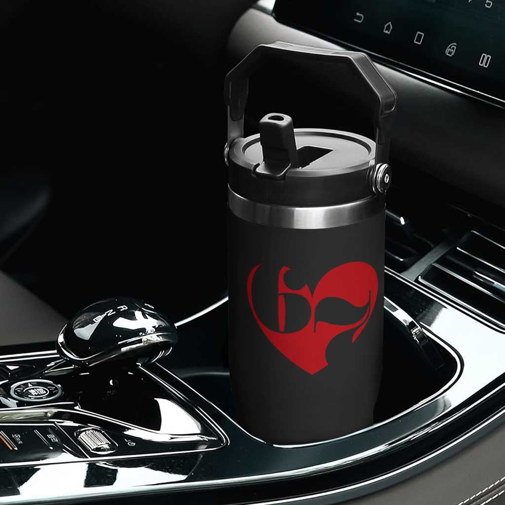 Funny Six Seven 67 Meme Valentines Day Red Heart Flip Straw Tumbler TS11 Print Your Wear