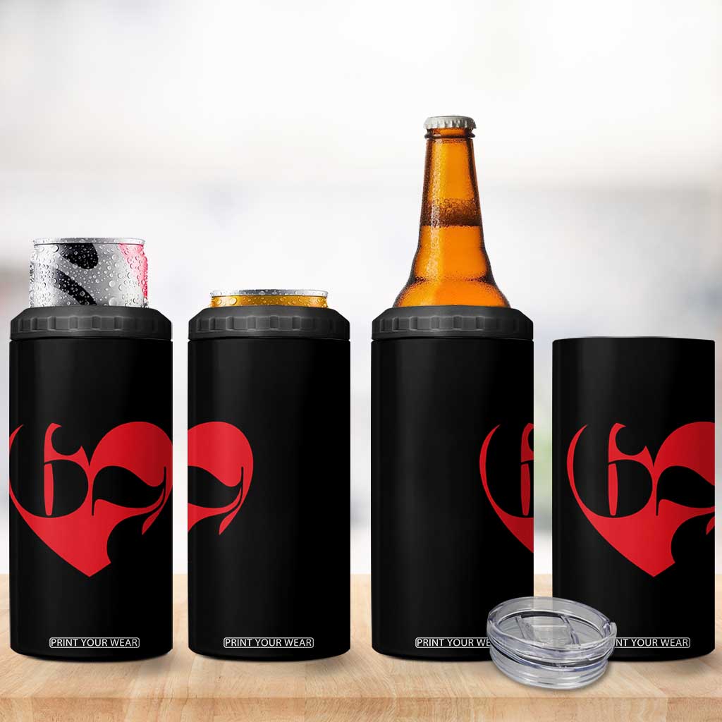 Funny Six Seven 67 Meme Valentines Day Red Heart 4 in 1 Can Cooler Tumbler TS11 Print Your Wear