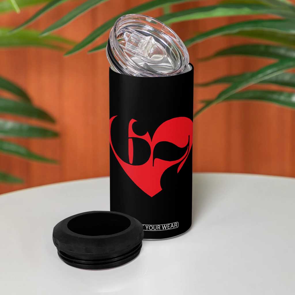 Funny Six Seven 67 Meme Valentines Day Red Heart 4 in 1 Can Cooler Tumbler TS11 Print Your Wear