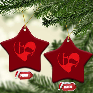 Funny Six Seven 67 Meme Valentines Day Red Heart Ceramic Ornament TS11 Print Your Wear