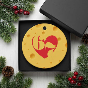 Funny Six Seven 67 Meme Valentines Day Red Heart Ceramic Ornament TS11 1pc Yellow Cheese Print Your Wear