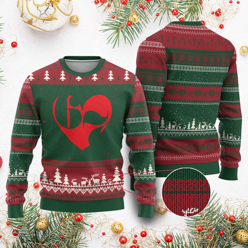 Funny Six Seven 67 Meme Valentines Day Red Heart Ugly Christmas Sweater TS11 Red Green Print Your Wear