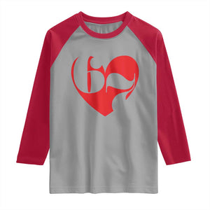 Funny Six Seven 67 Meme Valentines Day Red Heart Raglan Shirt TS11 Sport Gray Red Print Your Wear