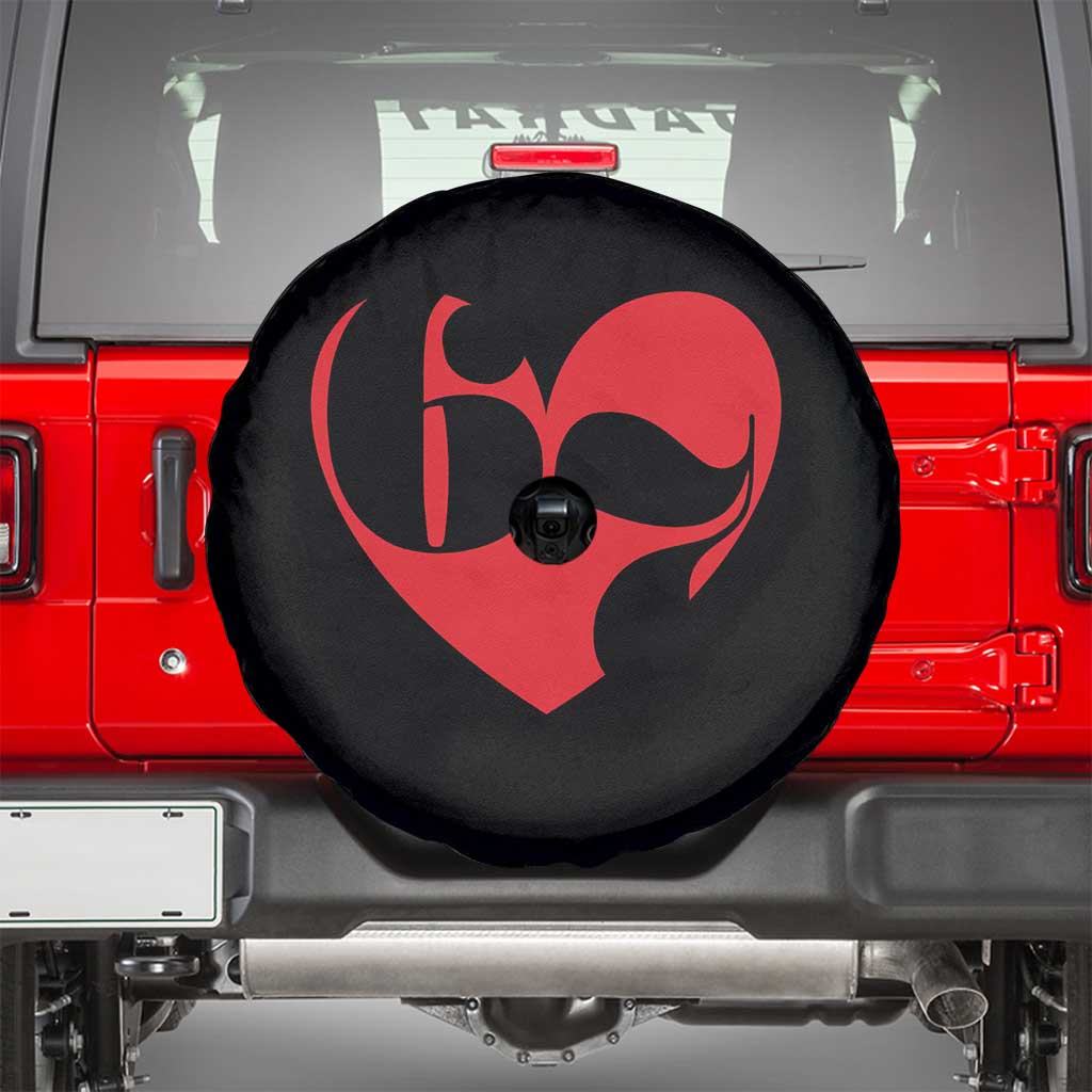 Funny Six Seven 67 Meme Valentines Day Red Heart Spare Tire Cover TS11 Black Print Your Wear