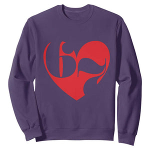 Funny Six Seven 67 Meme Valentines Day Red Heart Sweatshirt TS11 Purple Print Your Wear