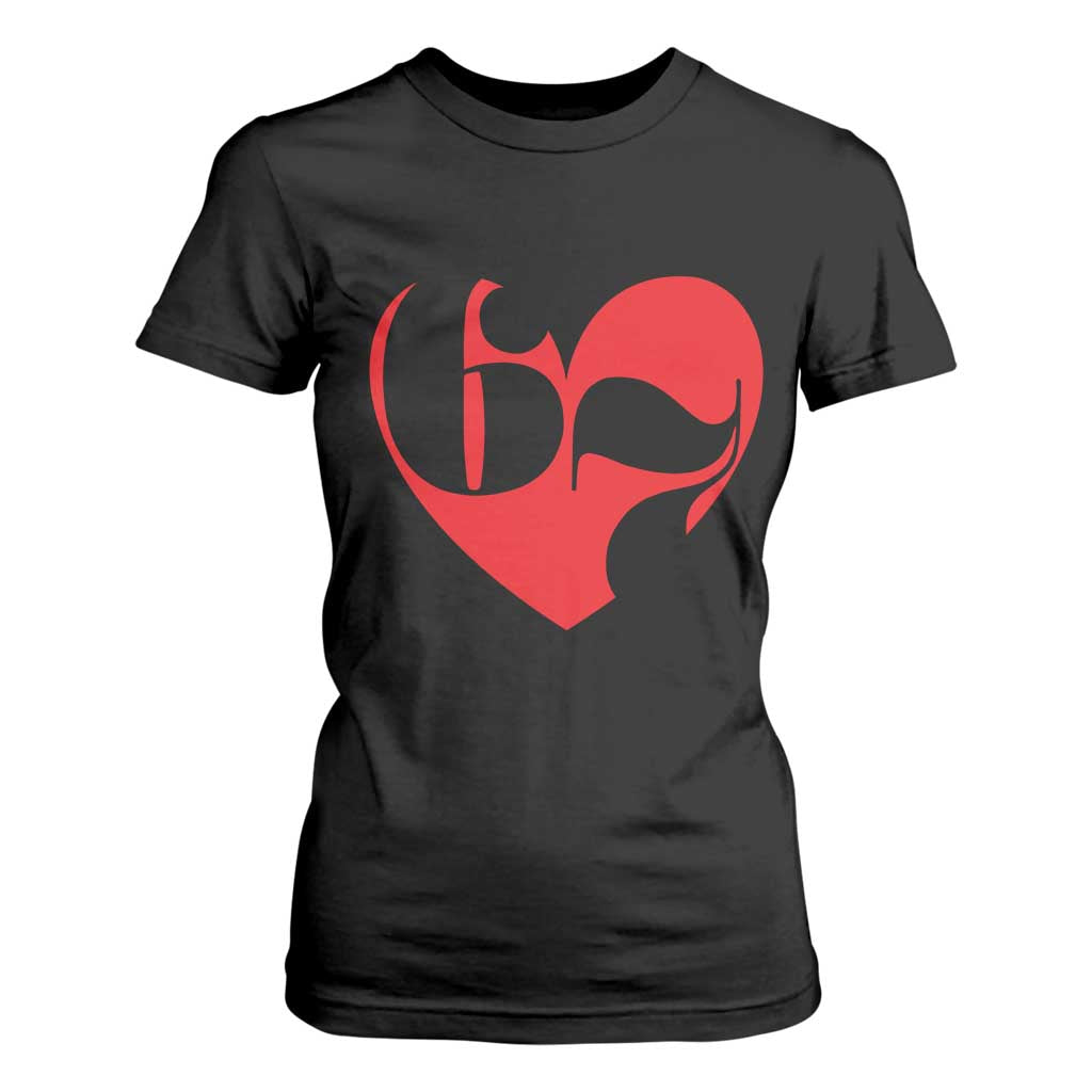 Funny Six Seven 67 Meme Valentines Day Red Heart T Shirt For Women TS11 Black Print Your Wear