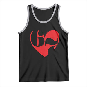 Funny Six Seven 67 Meme Valentines Day Red Heart Tank Top TS11 Black Athletic Heather Print Your Wear