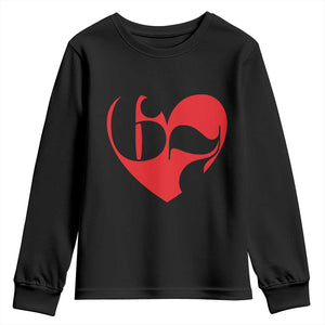 Funny Six Seven 67 Meme Valentines Day Red Heart Youth Sweatshirt TS11 Black Print Your Wear