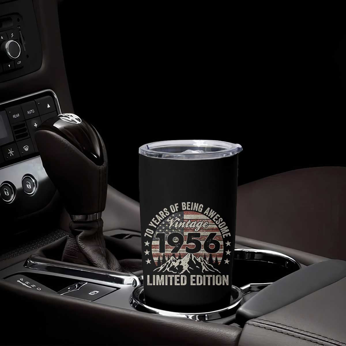 70th Birthday Made In 1956 Limited Edition Tumbler Cup 70 Years Of Being Awesome American Flag TS11 Print Your Wear