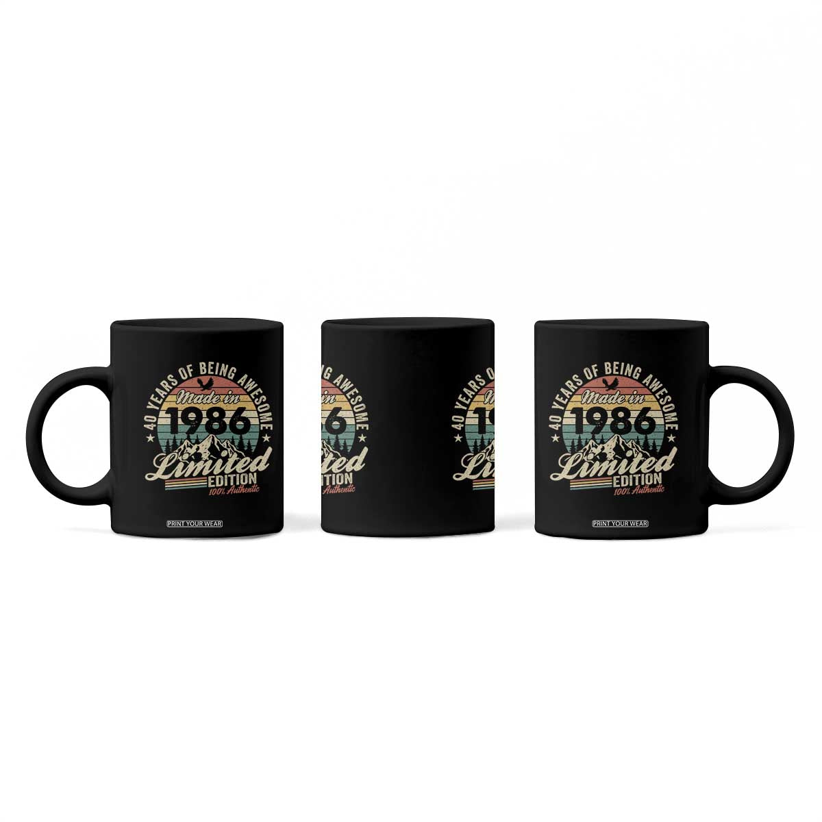 40th Birthday Made In 1986 Coffee Mug 40 Years Of Being Awesome Vintage Limited Edition TS11 Print Your Wear