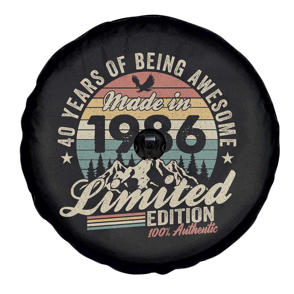 40th Birthday Made In 1986 Spare Tire Cover 40 Years Of Being Awesome Vintage Limited Edition TS11 Print Your Wear
