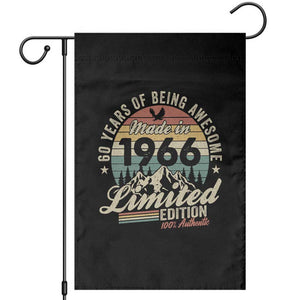 60th Birthday Made In 1966 Garden Flag 60 Years Of Being Awesome Vintage Limited Edition TS11 Black Print Your Wear