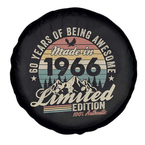60th Birthday Made In 1966 Spare Tire Cover 60 Years Of Being Awesome Vintage Limited Edition TS11 Print Your Wear
