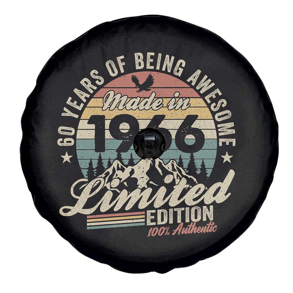 60th Birthday Made In 1966 Spare Tire Cover 60 Years Of Being Awesome Vintage Limited Edition TS11 Print Your Wear