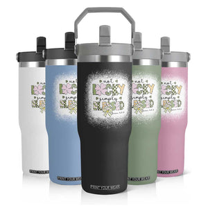 Not Lucky Simply Blessed Flip Straw Tumbler Blessed Christian Shamrocks St Patricks Day TS11 Print Your Wear