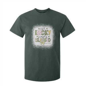 Not Lucky Simply Blessed T Shirt For Kid Blessed Christian Shamrocks St Patricks Day TS11 Dark Forest Green Print Your Wear