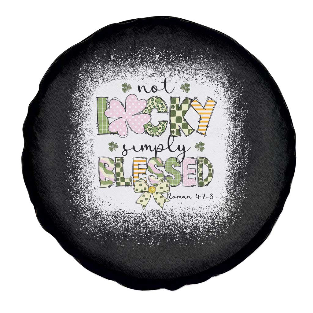Not Lucky Simply Blessed Spare Tire Cover Blessed Christian Shamrocks St Patricks Day TS11 Print Your Wear