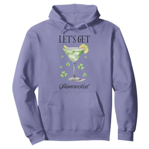 Funny Irish St Patrick's Day Cocktail Hoodie Let's Get Shamrocked Irish Festival TS11 Violet Print Your Wear
