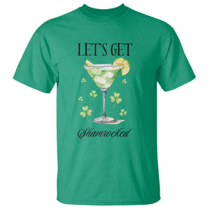 Funny Irish St Patrick's Day Cocktail T Shirt Let's Get Shamrocked Irish Festival TS11 Irish Green Print Your Wear