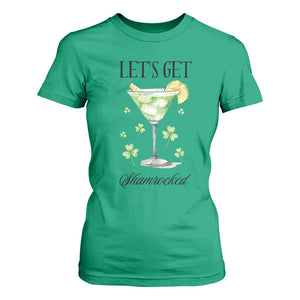 Funny Irish St Patrick's Day Cocktail T Shirt For Women Let's Get Shamrocked Irish Festival TS11 Irish Green Print Your Wear