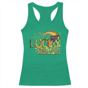 Funny St Patrick's Day Lucky Charm Racerback Tank Top Rainbow Gold Pot Clover TS11 Irish Green Print Your Wear