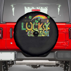 Funny St Patrick's Day Lucky Charm Spare Tire Cover Rainbow Gold Pot Clover TS11 Black Print Your Wear