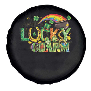 Funny St Patrick's Day Lucky Charm Spare Tire Cover Rainbow Gold Pot Clover TS11 Print Your Wear