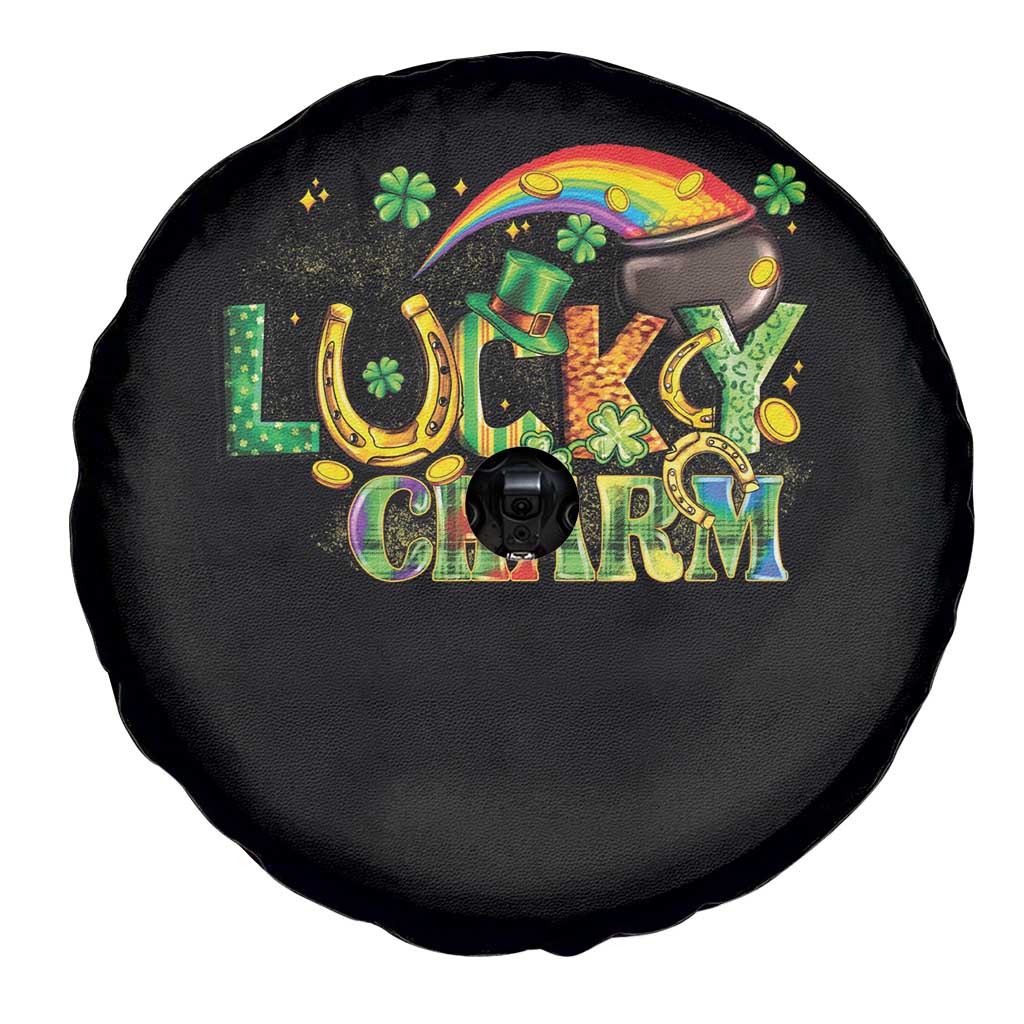 Funny St Patrick's Day Lucky Charm Spare Tire Cover Rainbow Gold Pot Clover TS11 Print Your Wear