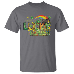 Funny St Patrick's Day Lucky Charm T Shirt Rainbow Gold Pot Clover TS11 Charcoal Print Your Wear