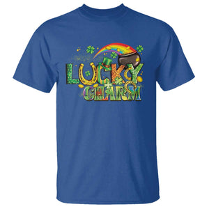 Funny St Patrick's Day Lucky Charm T Shirt Rainbow Gold Pot Clover TS11 Royal Blue Print Your Wear
