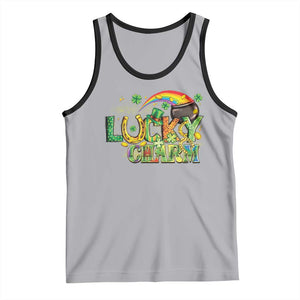Funny St Patrick's Day Lucky Charm Tank Top Rainbow Gold Pot Clover TS11 Athletic Heather Black Print Your Wear