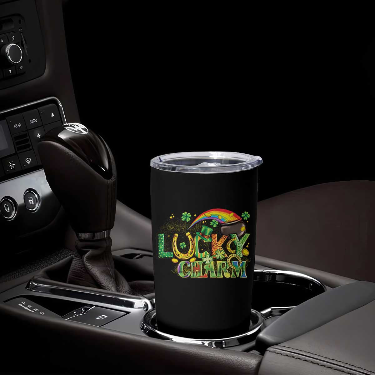 Funny St Patrick's Day Lucky Charm Tumbler Cup Rainbow Gold Pot Clover TS11 Print Your Wear