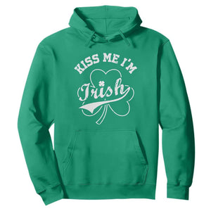 Funny Kiss Me I'm Irish St Patricks Day Hoodie Vintage Shamrock TS11 Irish Green Print Your Wear