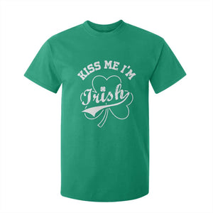 Funny Kiss Me I'm Irish St Patricks Day T Shirt For Kid Vintage Shamrock TS11 Irish Green Print Your Wear