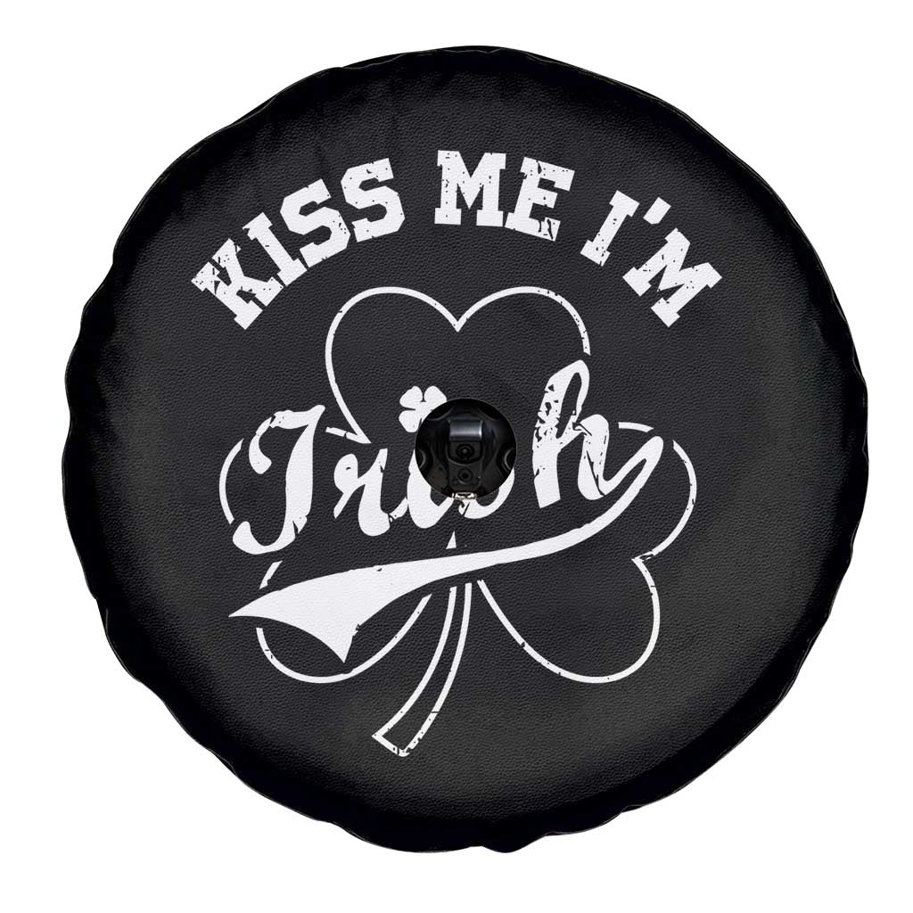 Funny Kiss Me I'm Irish St Patricks Day Spare Tire Cover Vintage Shamrock TS11 Print Your Wear