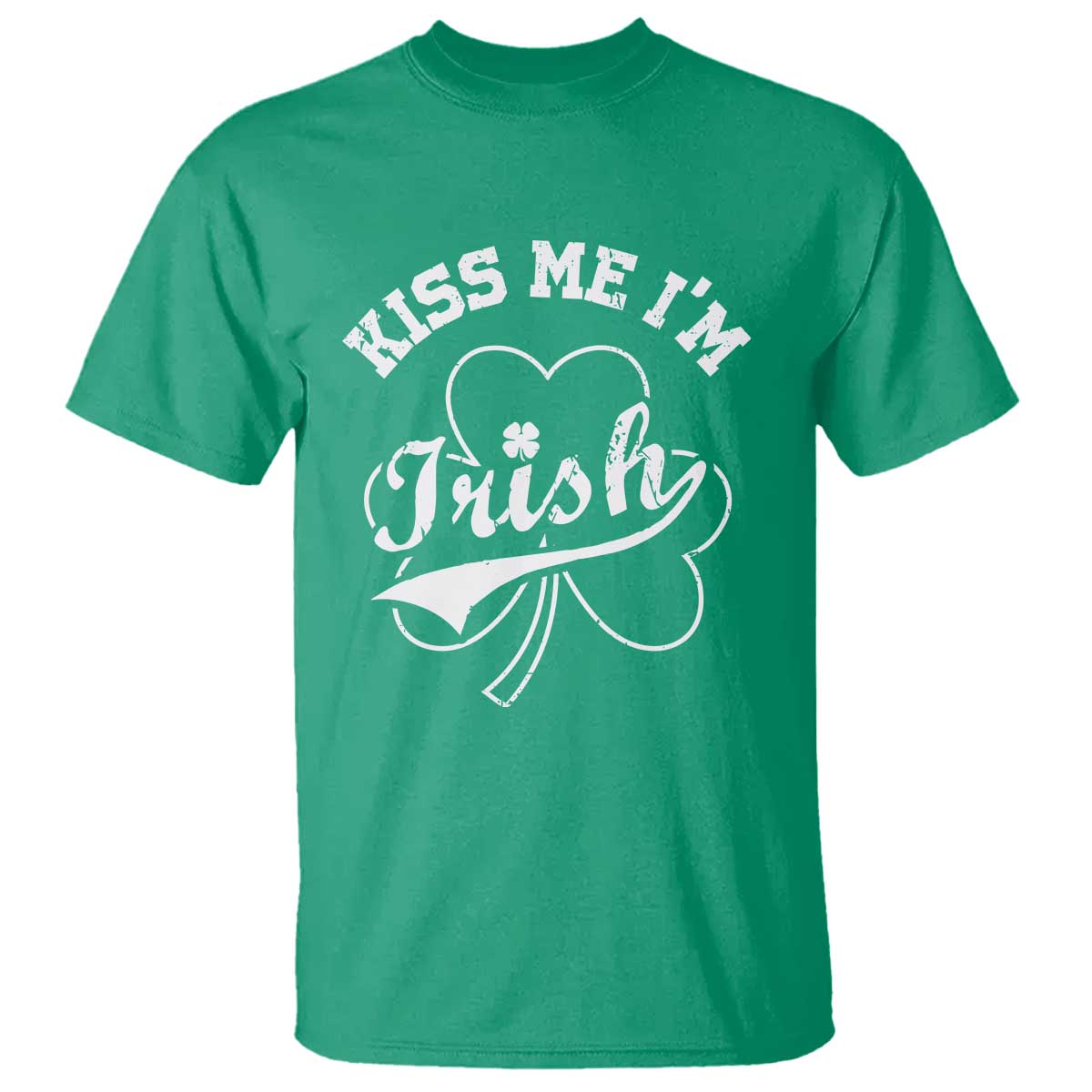 Funny Kiss Me I'm Irish St Patricks Day T Shirt Vintage Shamrock TS11 Irish Green Print Your Wear