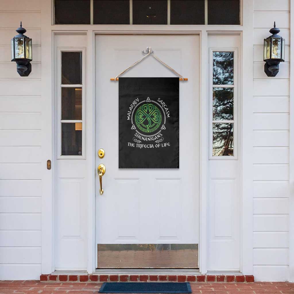 Funny St Patricks Day Irish Pride Garden Flag Malarkey Sarcasm Shenanigans The Trifecta Of Life TS11 Print Your Wear
