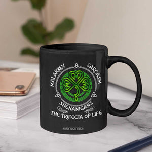 Funny St Patricks Day Irish Pride Coffee Mug Malarkey Sarcasm Shenanigans The Trifecta Of Life TS11 Print Your Wear