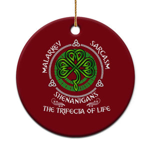 Funny St Patricks Day Irish Pride Ceramic Ornament Malarkey Sarcasm Shenanigans The Trifecta Of Life TS11 1pc Red Print Your Wear