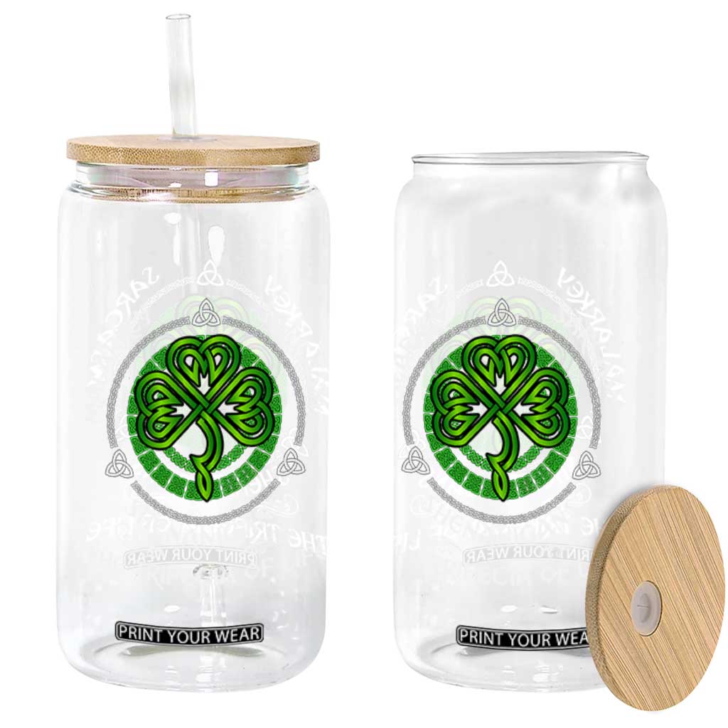 Funny St Patricks Day Irish Pride Glass Can Malarkey Sarcasm Shenanigans The Trifecta Of Life TS11 Print Your Wear