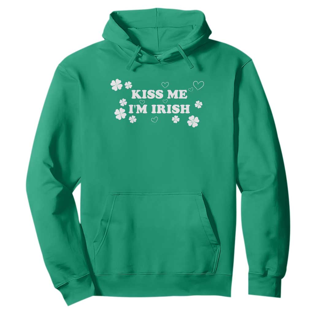 Funny Kiss Me I'm Irish St Patricks Day Hoodie TS11 Irish Green Print Your Wear