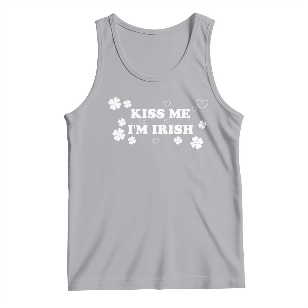 Funny Kiss Me I'm Irish St Patricks Day Tank Top TS11 Athletic Heather Print Your Wear
