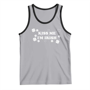 Funny Kiss Me I'm Irish St Patricks Day Tank Top TS11 Athletic Heather Black Print Your Wear