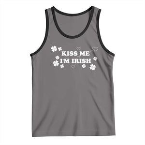 Funny Kiss Me I'm Irish St Patricks Day Tank Top TS11 Deep Heather Black Print Your Wear