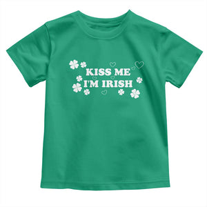 Funny Kiss Me I'm Irish St Patricks Day Toddler T Shirt TS11 Irish Green Print Your Wear