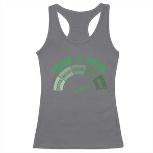 Funny Irish St. Patrick's Day Racerback Tank Top Drunk-O-Meter Drinking Party Shamrock TS11 Charcoal Print Your Wear