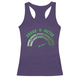 Funny Irish St. Patrick's Day Racerback Tank Top Drunk-O-Meter Drinking Party Shamrock TS11 Purple Print Your Wear