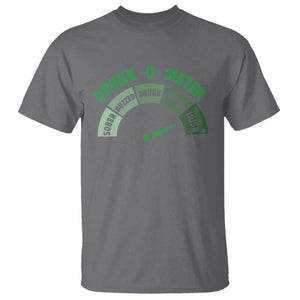 Funny Irish St. Patrick's Day T Shirt Drunk-O-Meter Drinking Party Shamrock TS11 Charcoal Print Your Wear