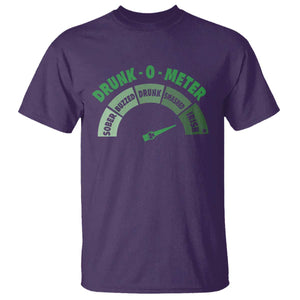 Funny Irish St. Patrick's Day T Shirt Drunk-O-Meter Drinking Party Shamrock TS11 Purple Print Your Wear